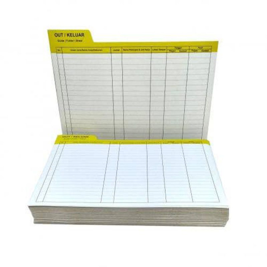 Out Indikator Arsip / Out Guide Out Sheet