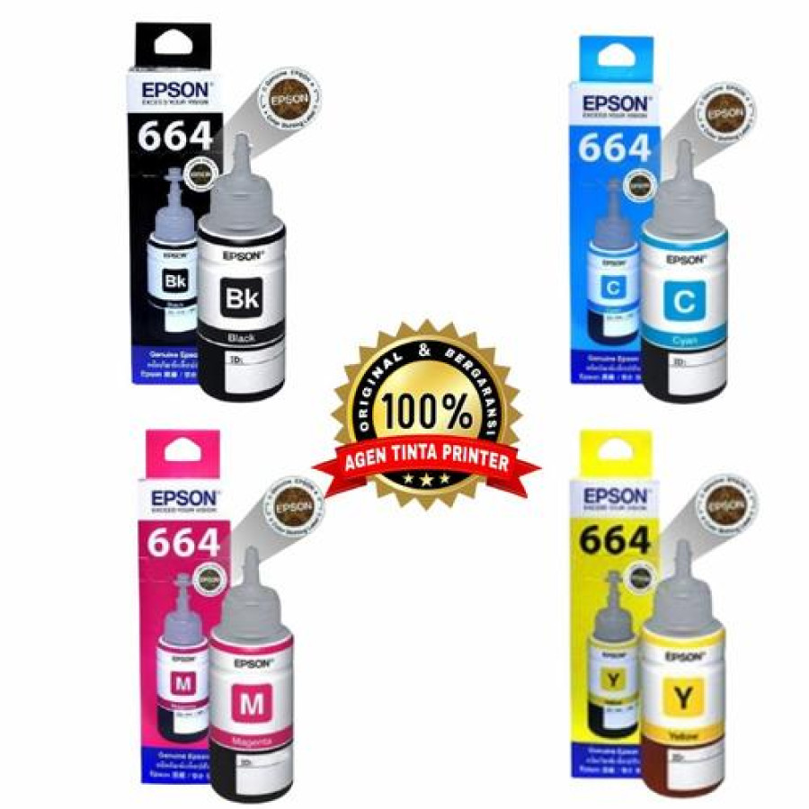 Tinta Printer Epson 664 Warna Yellow - utama