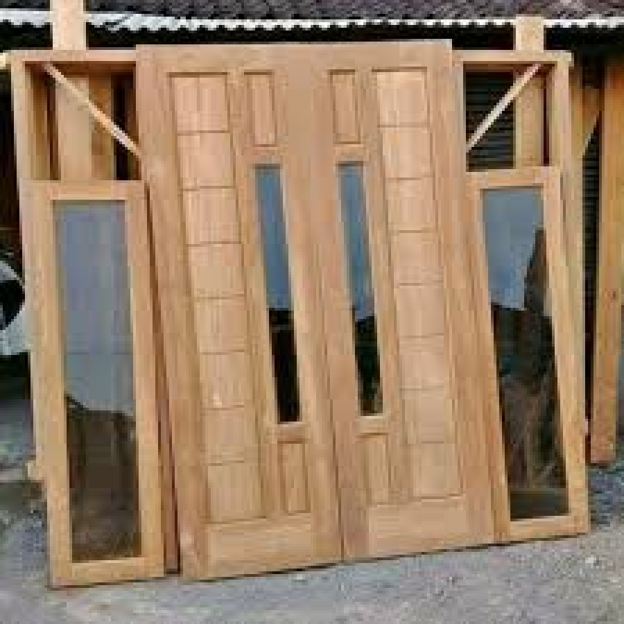 Kusen Pintu dan pintu Kayu