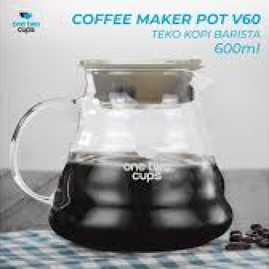 One Two Cups Coffee Maker Pot Drip Kettle Teko Kopi - 600ml