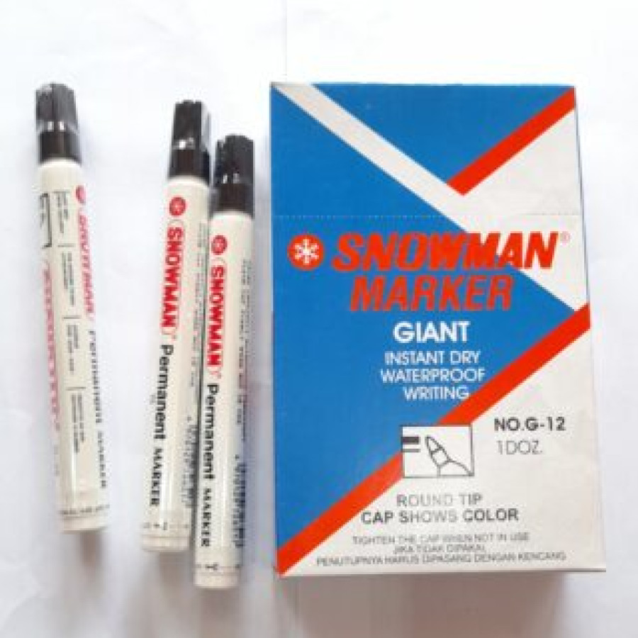Spidol Permanen Snowman Warna Hitam