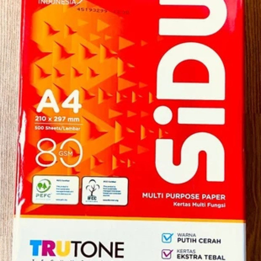 KERTAS HVS A4 80 GRAM SIDU