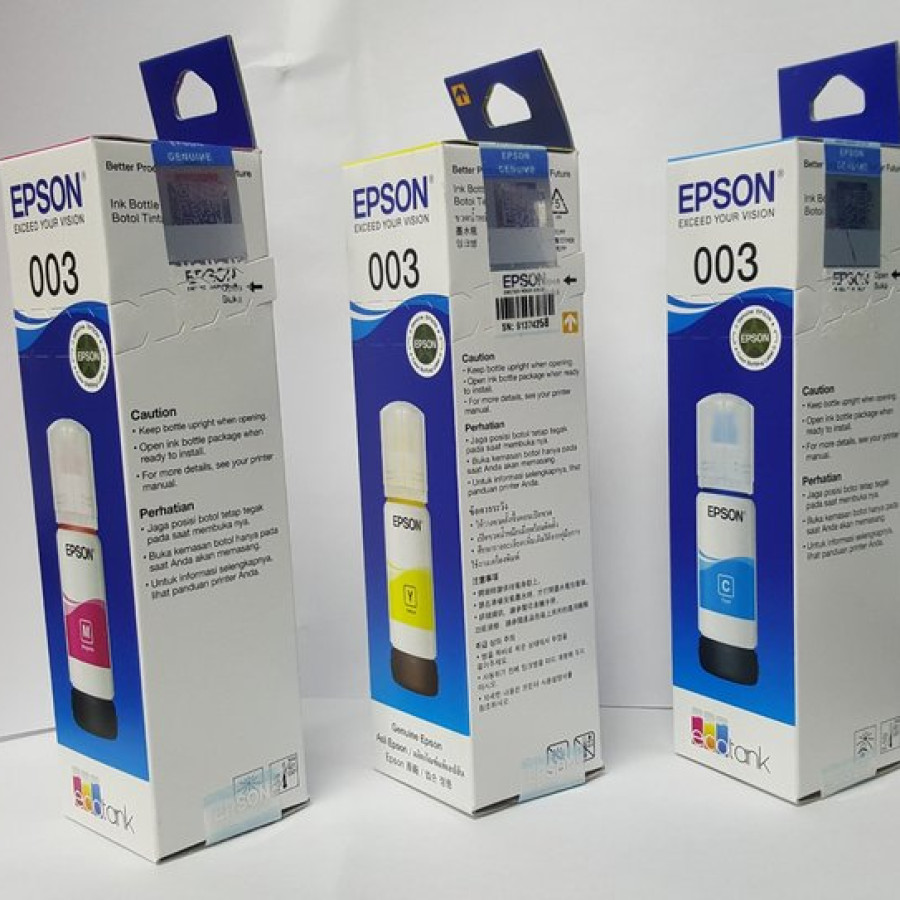 Tinta Epson 003 Warna (Magenta/Yellow/Cyan)