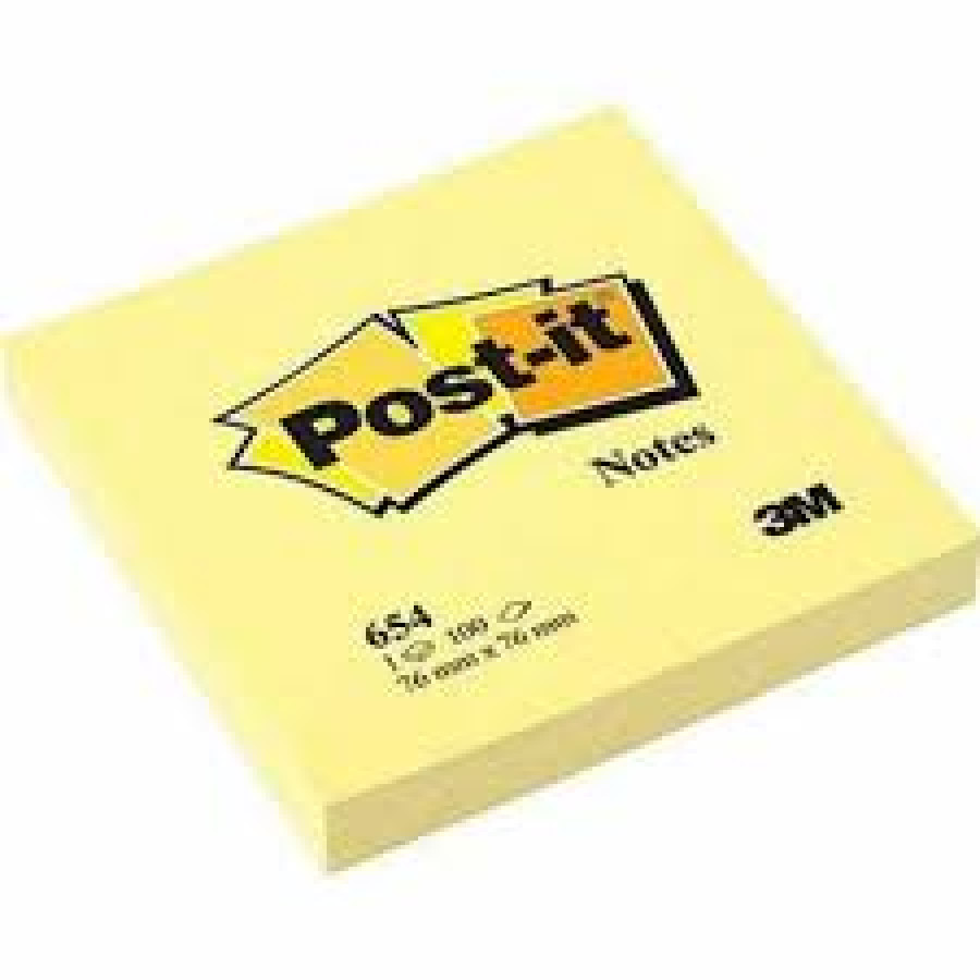 3M Post-It Sticky Notes Kuning 654	Post It