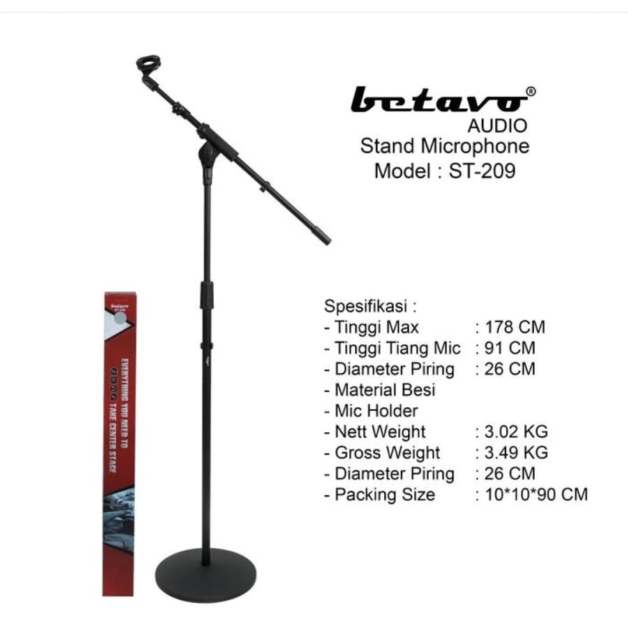 Standing Mic Betavo Kaki Bulat