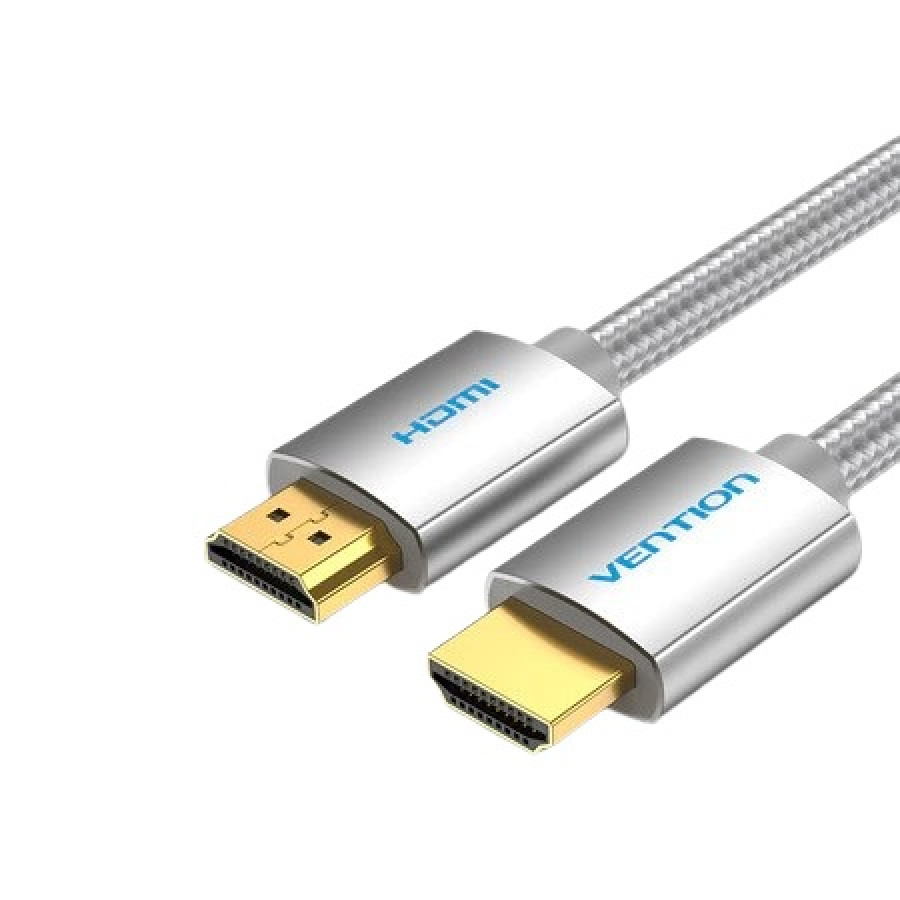 VENTION HDMI Cable Cotton Braided 10 Meter - Silvery Metal [AABIL]