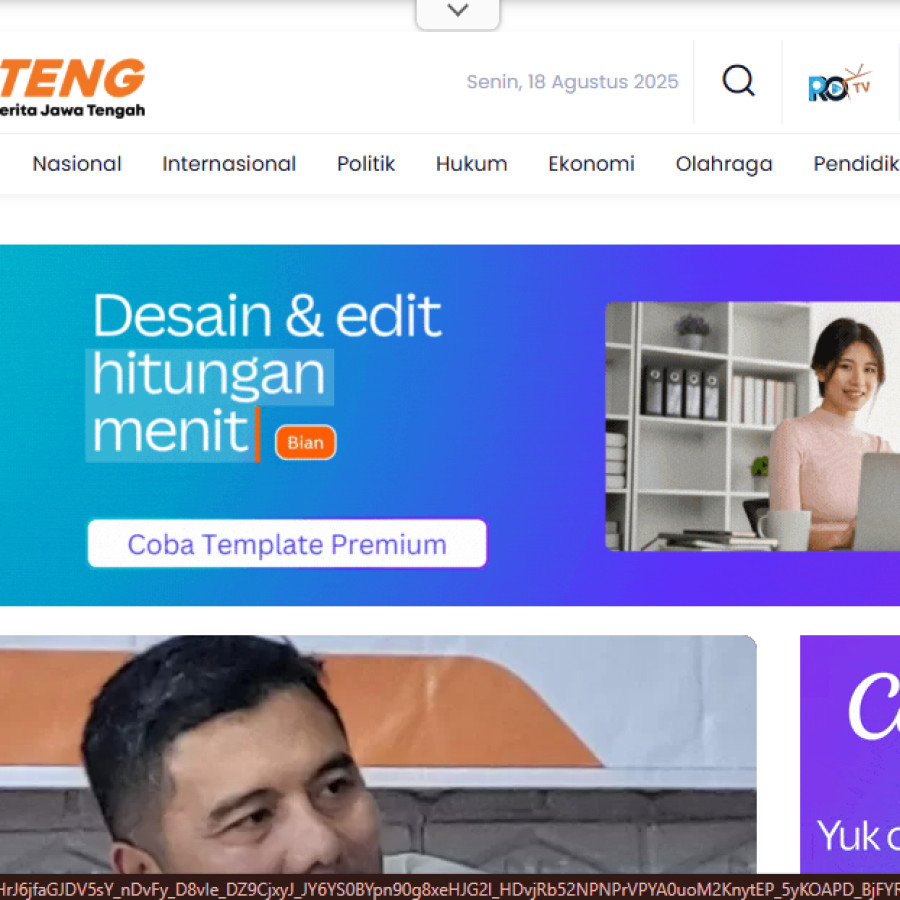 Iklan Publikasi/Artikel di Media Online kontenjateng.com - detail