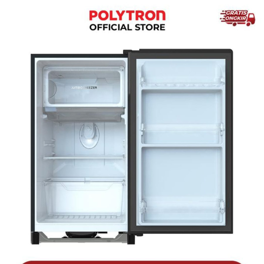 Lemari Es fridge 1 pintu Uk. 150 Liter merk Polytron - depan