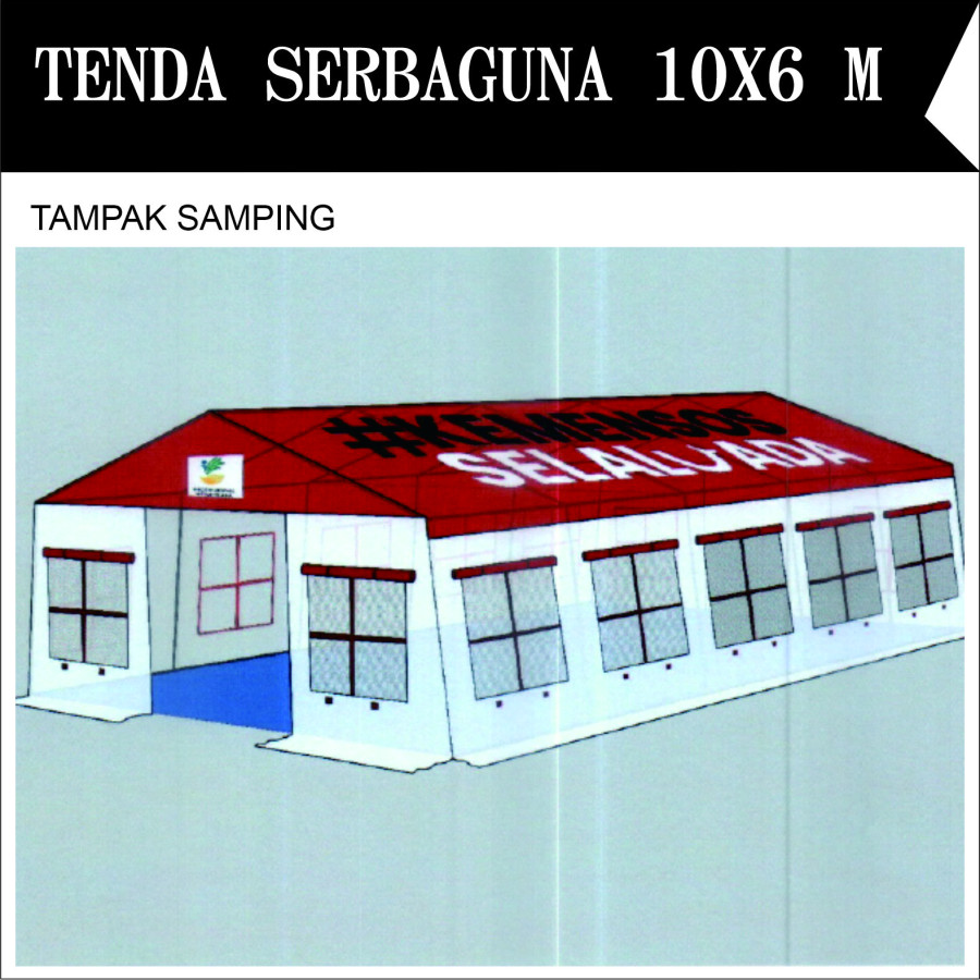 Tenda Serbaguna 10x6m - samping