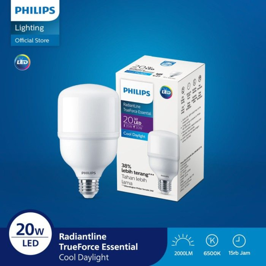 lampu philips led trueforce 20w putih led bulb