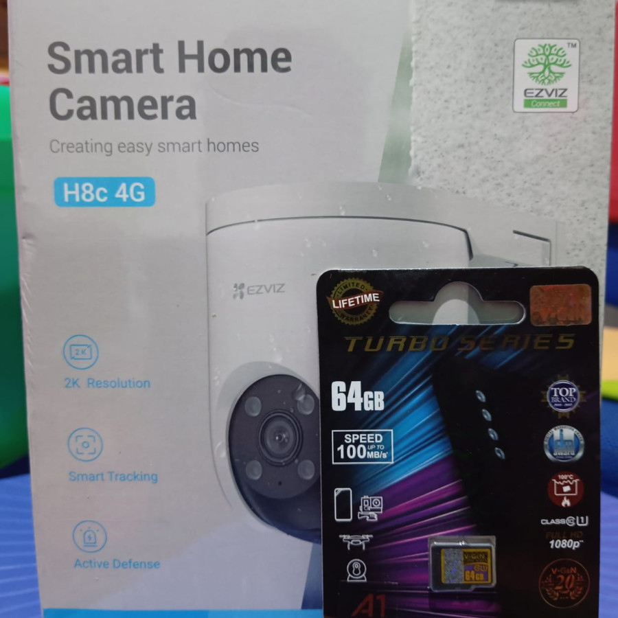 Ezviz H8C 4G 3MP 2K bundling microsd 64GB