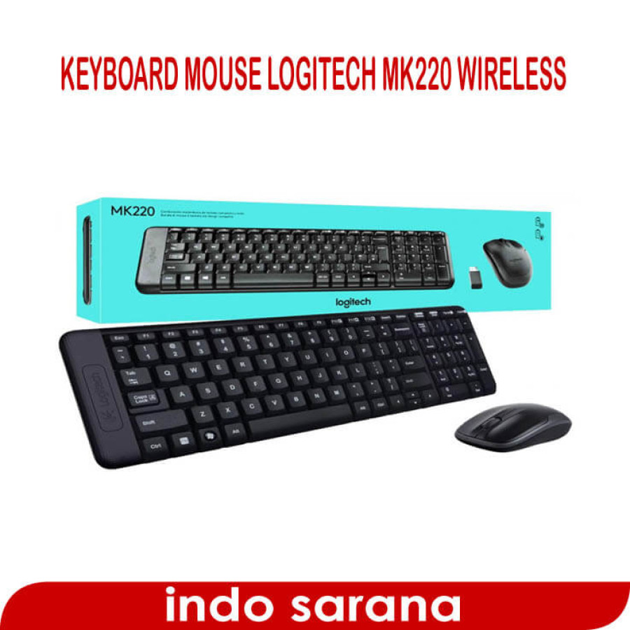 Logitech MK220 Wireless Keyboard Mouse Combo - utama