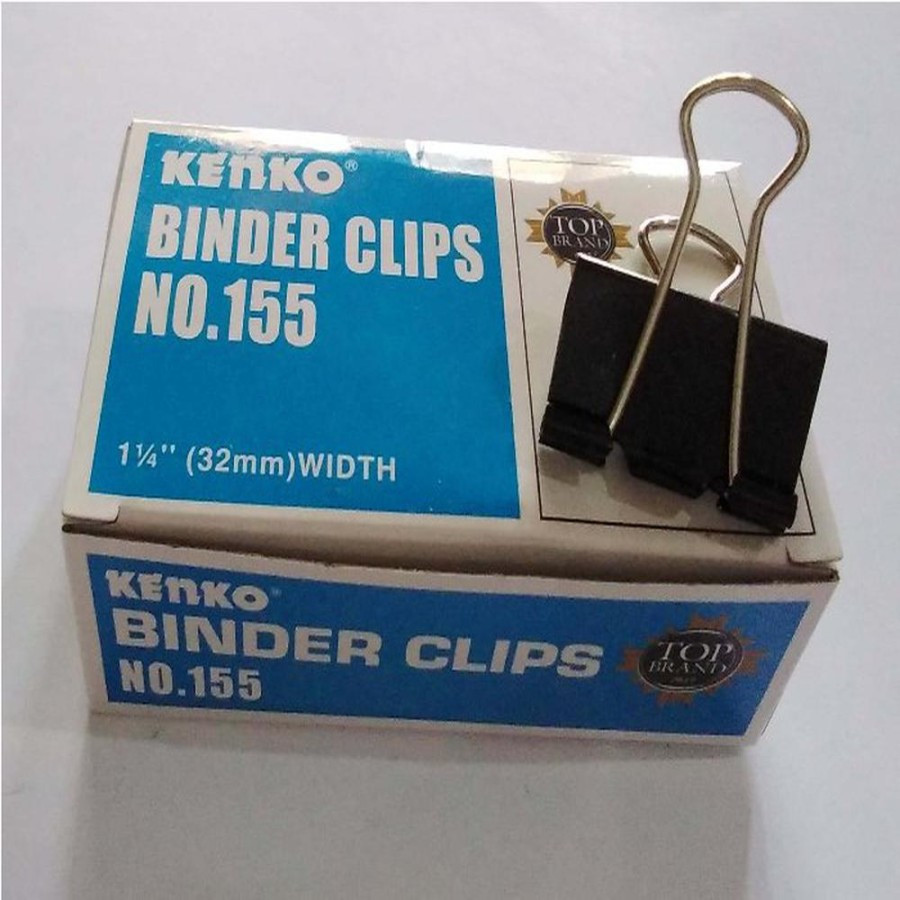 Binder Clip Hitam 155 - KENKO