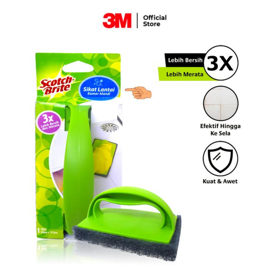 3M Scotch-Brite Sikat Pad Lantai Kamar Mandi - depan