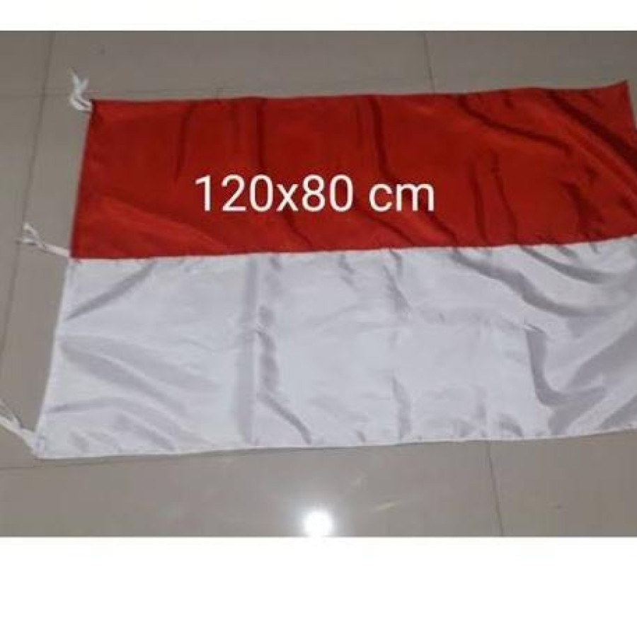 Bendera Merah Putih Ukuran 120 x 80 cm - depan