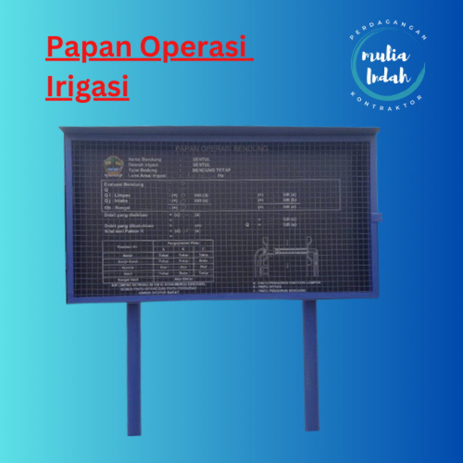 Papan Operasi Irigasi - 120 x 100 cm