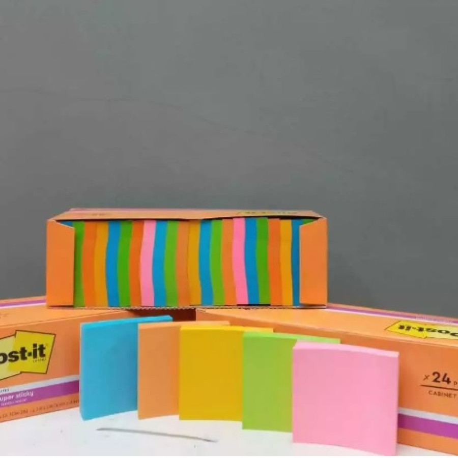 Post It /Super Sticky Notes  3M654-24SSAU 3 inch x 3 inch - utama