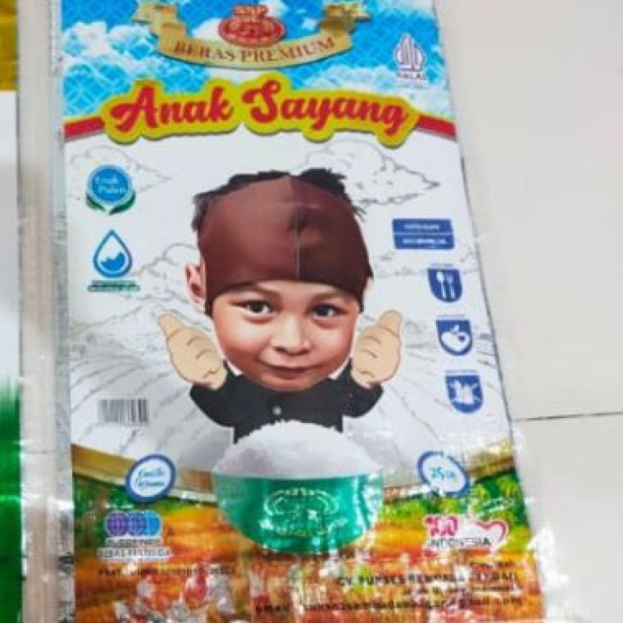 Beras Cap Ikan Koki Hoki | Beras Anak Sayang | Beras Buah Jeruk Manis |Beras Beruang Putih | - depan