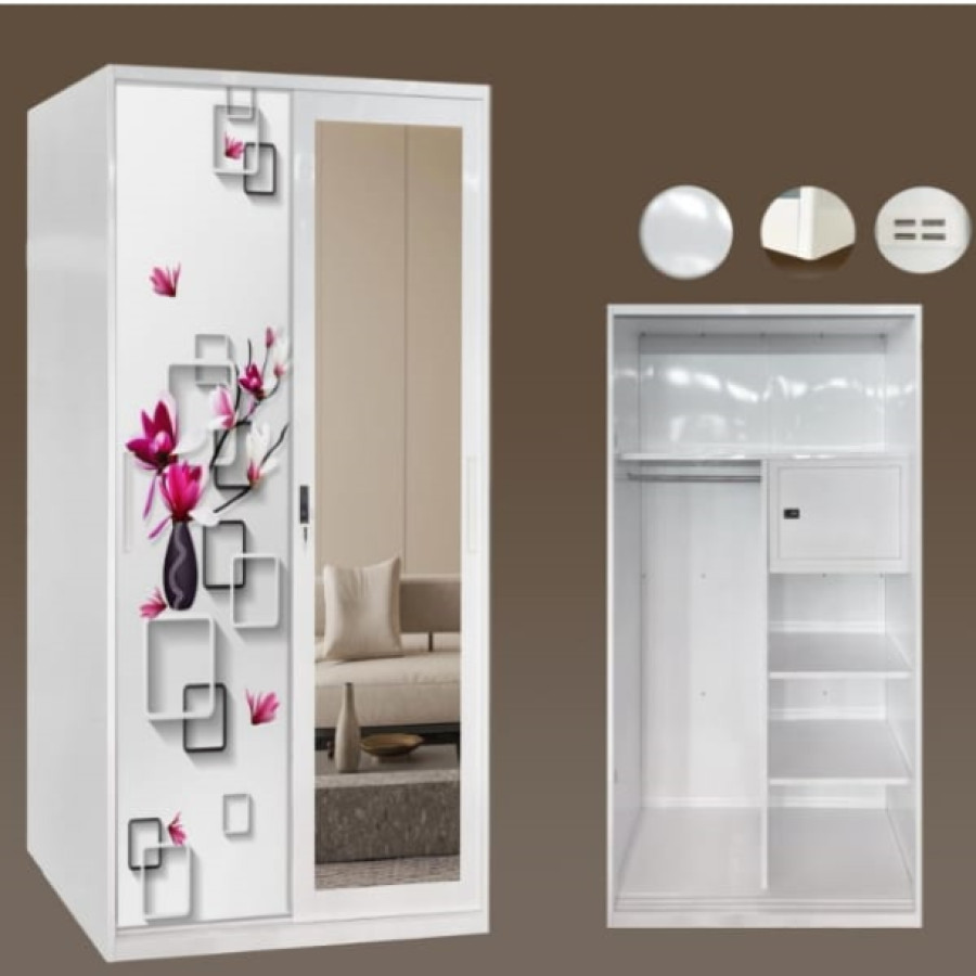 Lemari Pakaian Besi 2 Pintu - utama