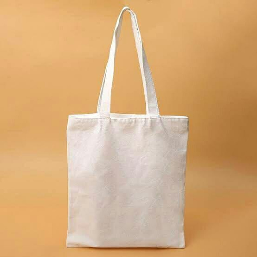 Tas totebag bahan kanvas - samping