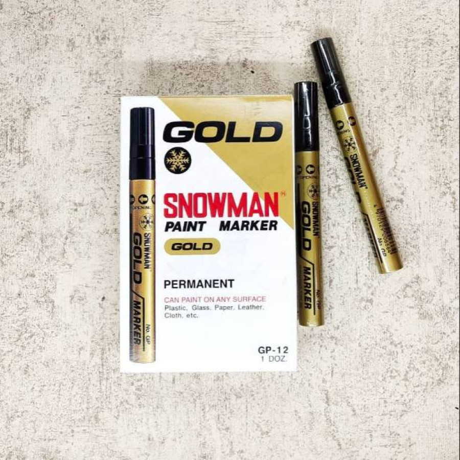 Spidol permanen emas snowman
