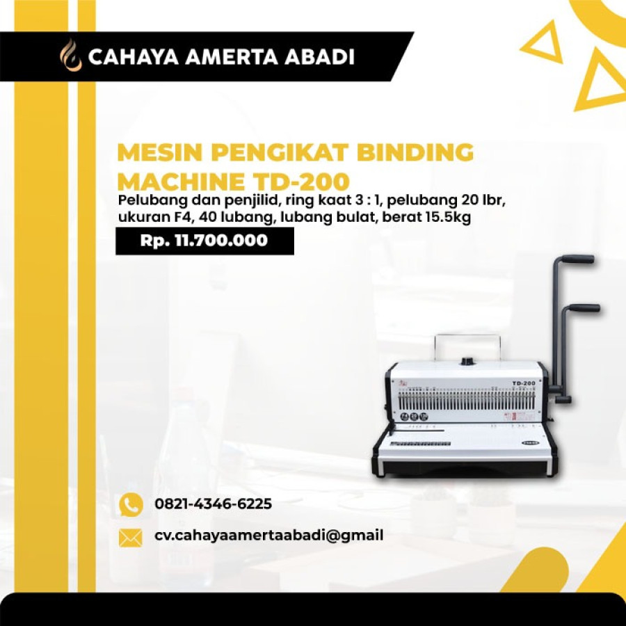 TOPAS MESIN PENGIKAT BINDING MACHINE TD-200