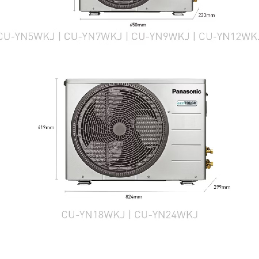 AC Panasonic 1/2 PK (INCLUDE INSTALASI) - samping