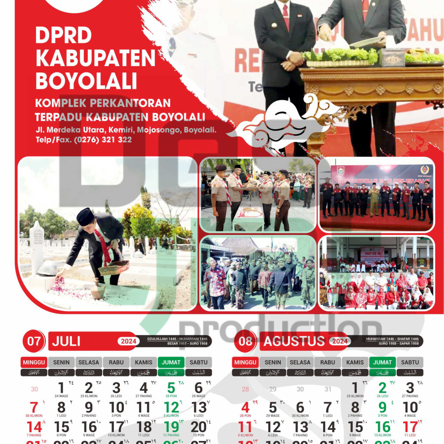 KALENDER DINDING SPIRAL 2 BULANAN BESAR - detail