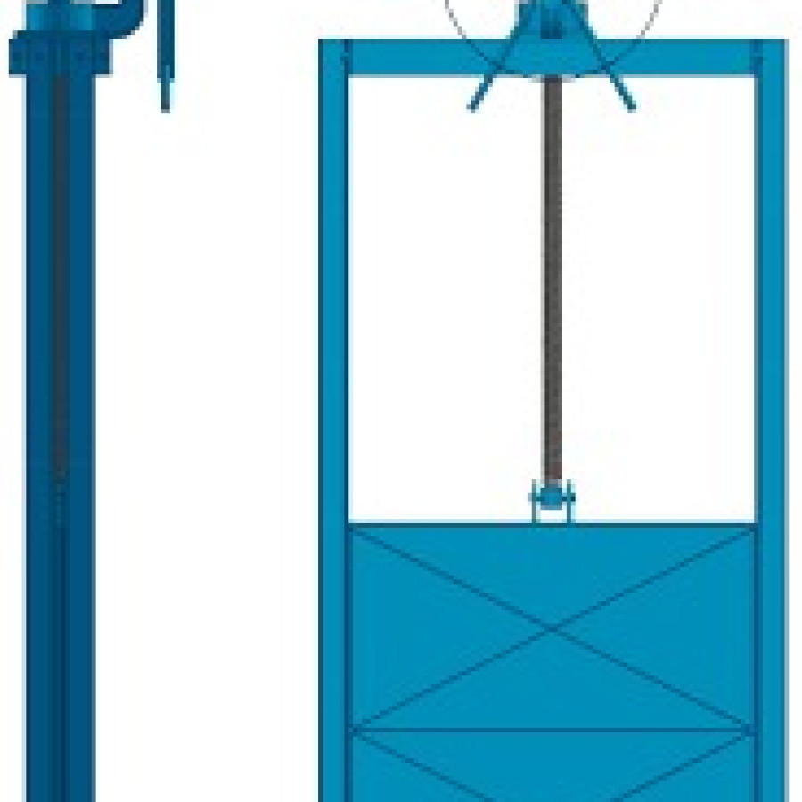 Pintu Sorong Baja Stang Tunggal B : 0,70 m  H : 1,15 m - utama