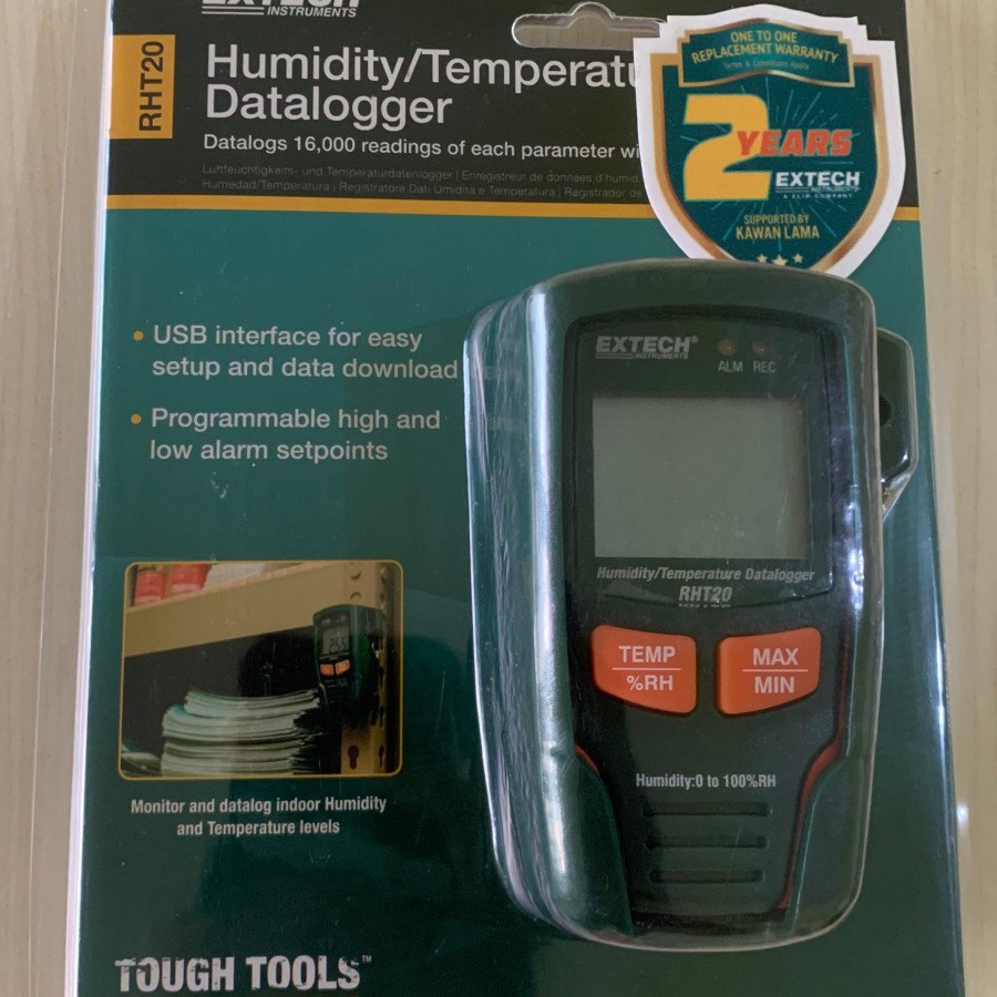 HUMIDITY TEMPERATURE DATA LOGGER EXTECH RHT20