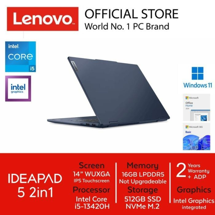 Lenovo Ideapad 5 2in1 6BID/6DID - depan