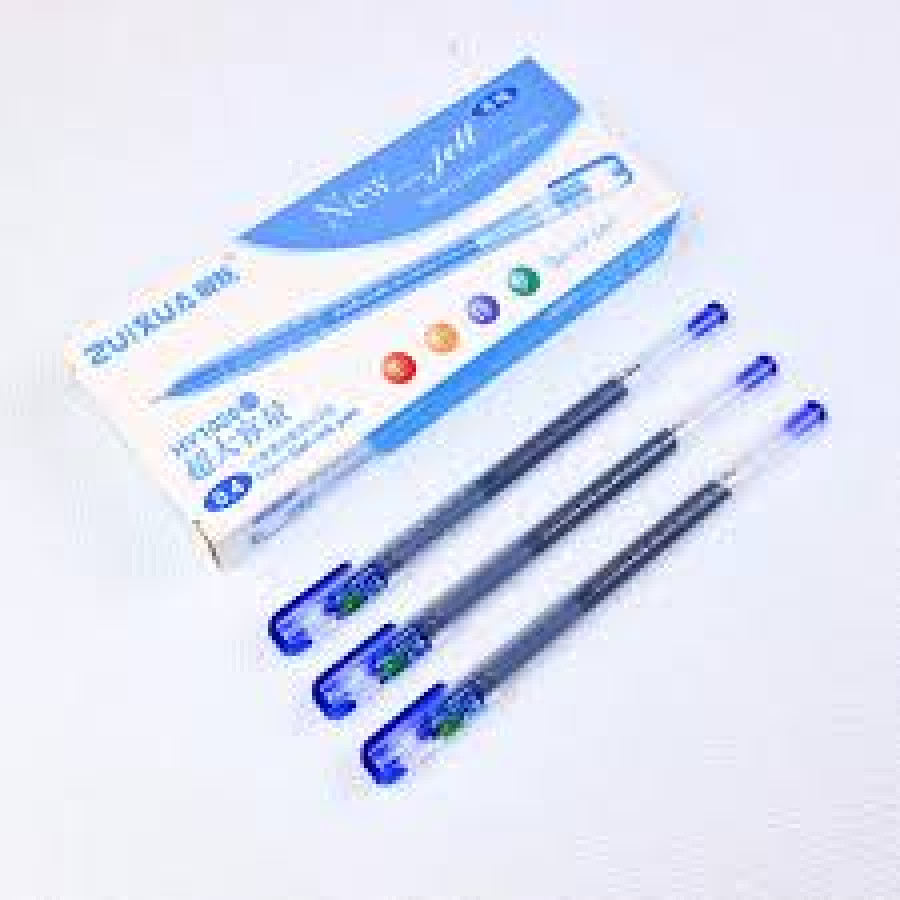 Pulpen New Gel Biru ZUIXUA - depan