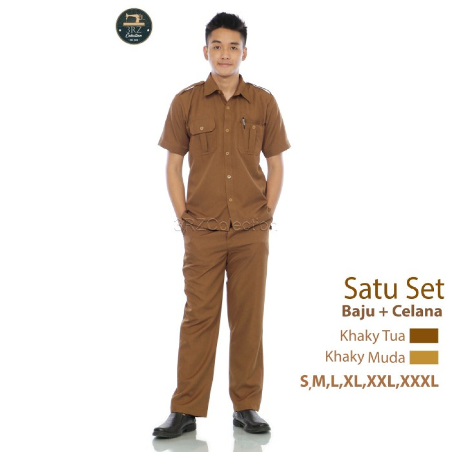 SERAGAM KHAKI / PDH / WASKAT PNS / PPPK PEMDA - depan