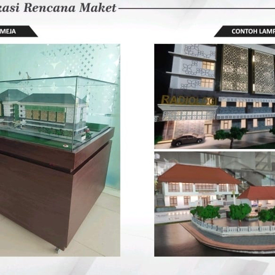 Jasa Pembuatan Maket Kawasan/Maket Gedung dengan skala 1:100 / 1:200 Custom - samping
