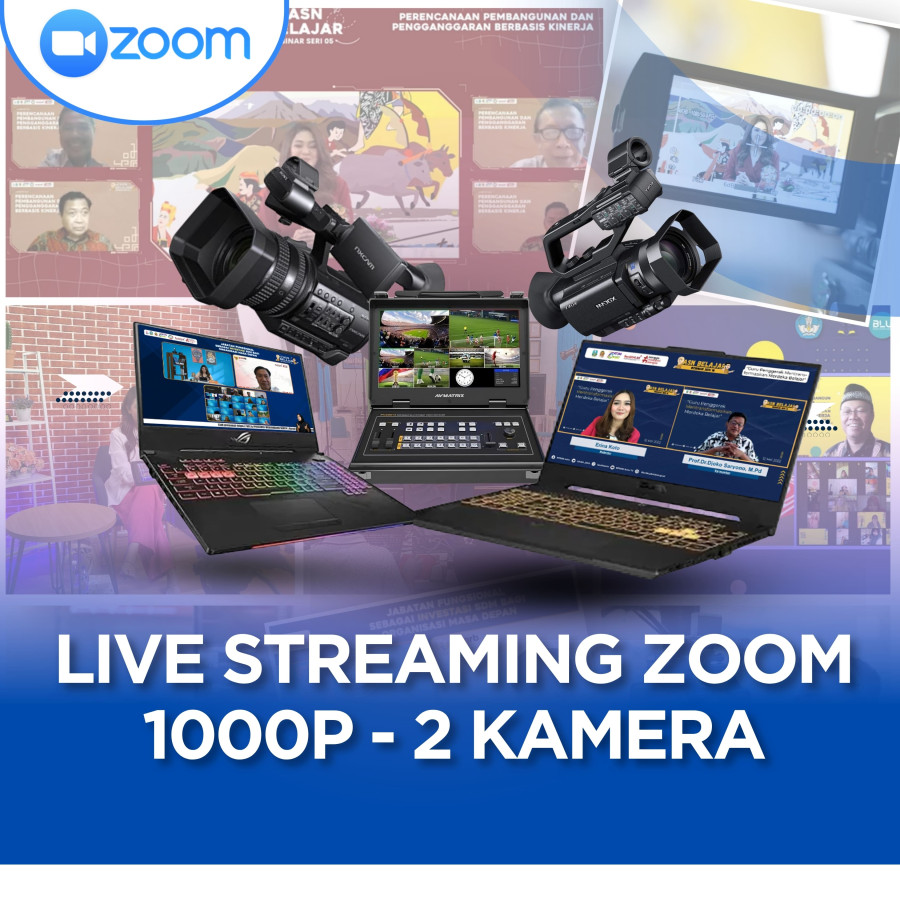 Live Streaming Zoom Meeting – 1000 Participant (2 Kamera) - utama