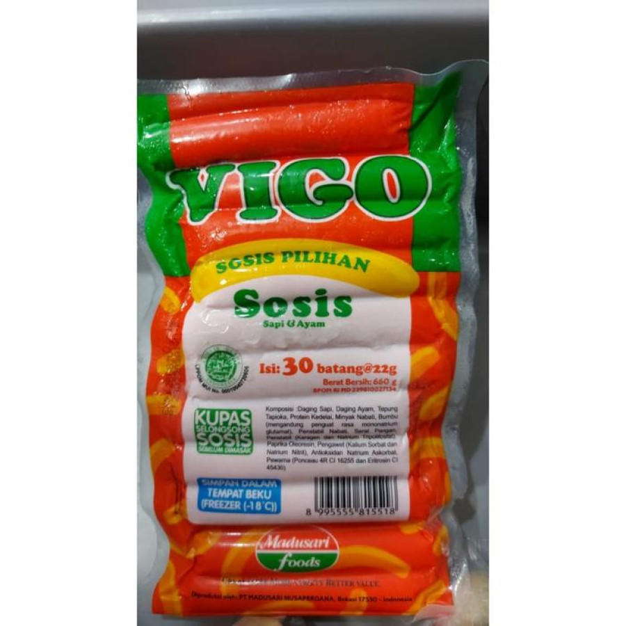 Sosis Ayam Vigo 30 Biji/Pack - depan
