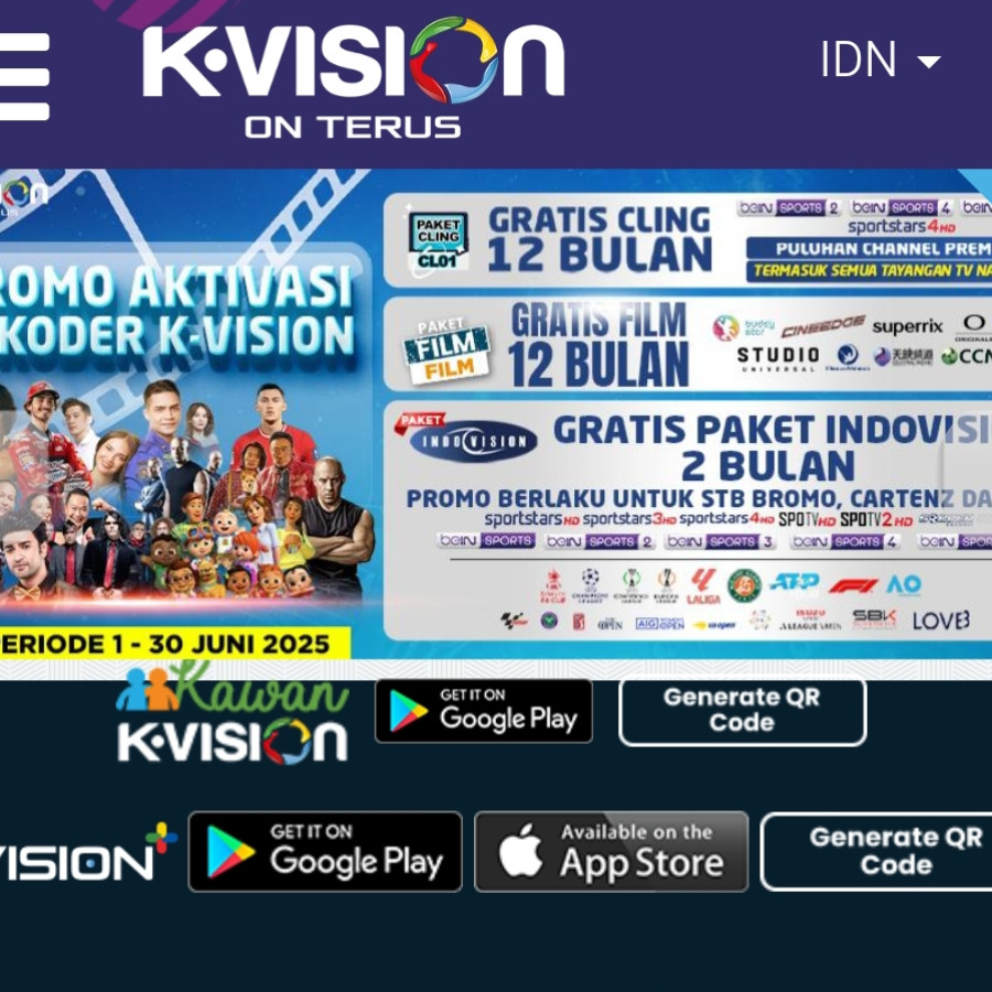 Topup saldo kvision tv berlangganan