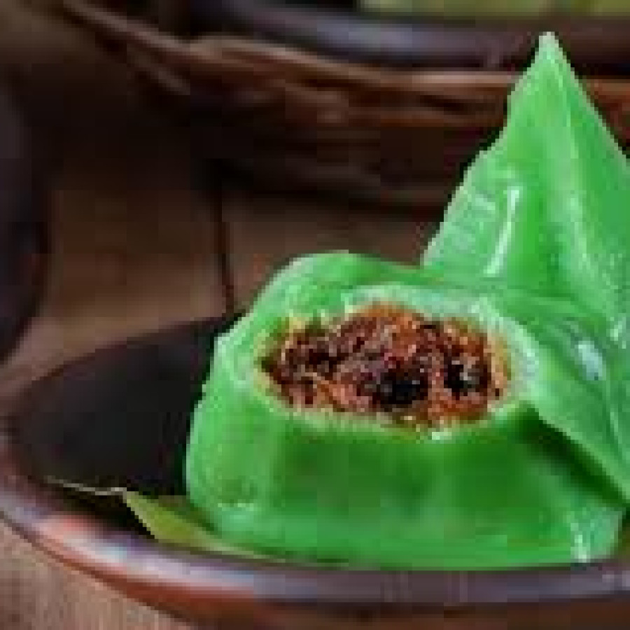 Mendut bungkus daun pisang - depan