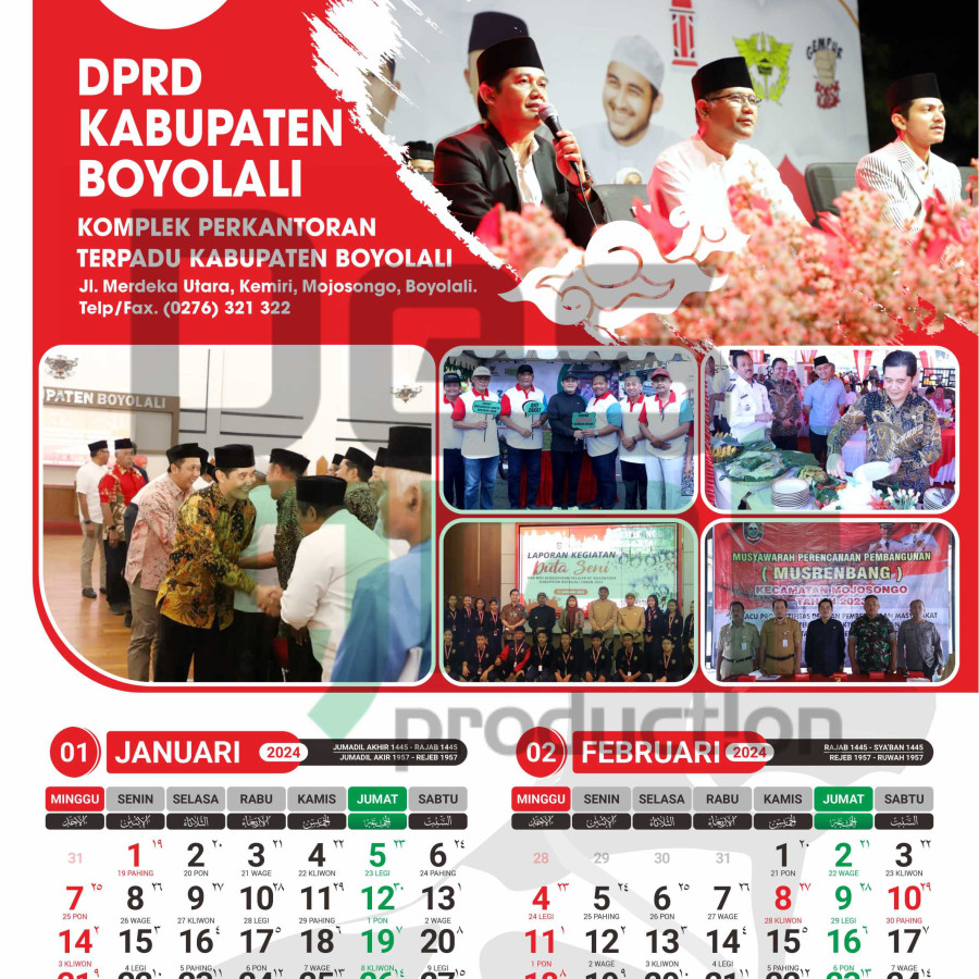 KALENDER DINDING SPIRAL 2 BULANAN BESAR - utama