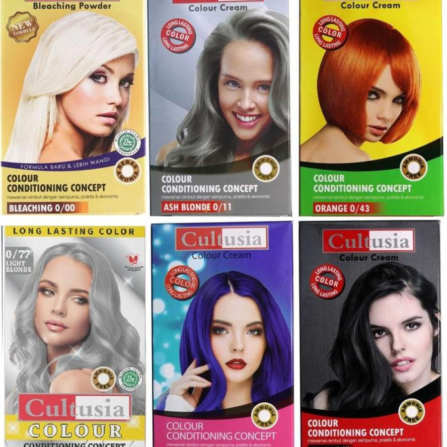 PEWARNA RAMBUT COLOR CREAM CULTUSIA - depan