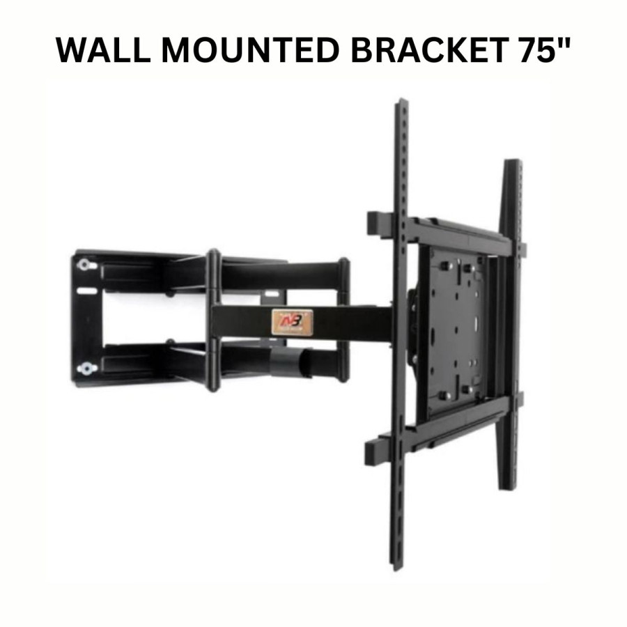 Samsung 75" Crystal UHD UA75DU7000KXXD 4K Smart TV + Wall Bracket dan Jasa Pasang - samping