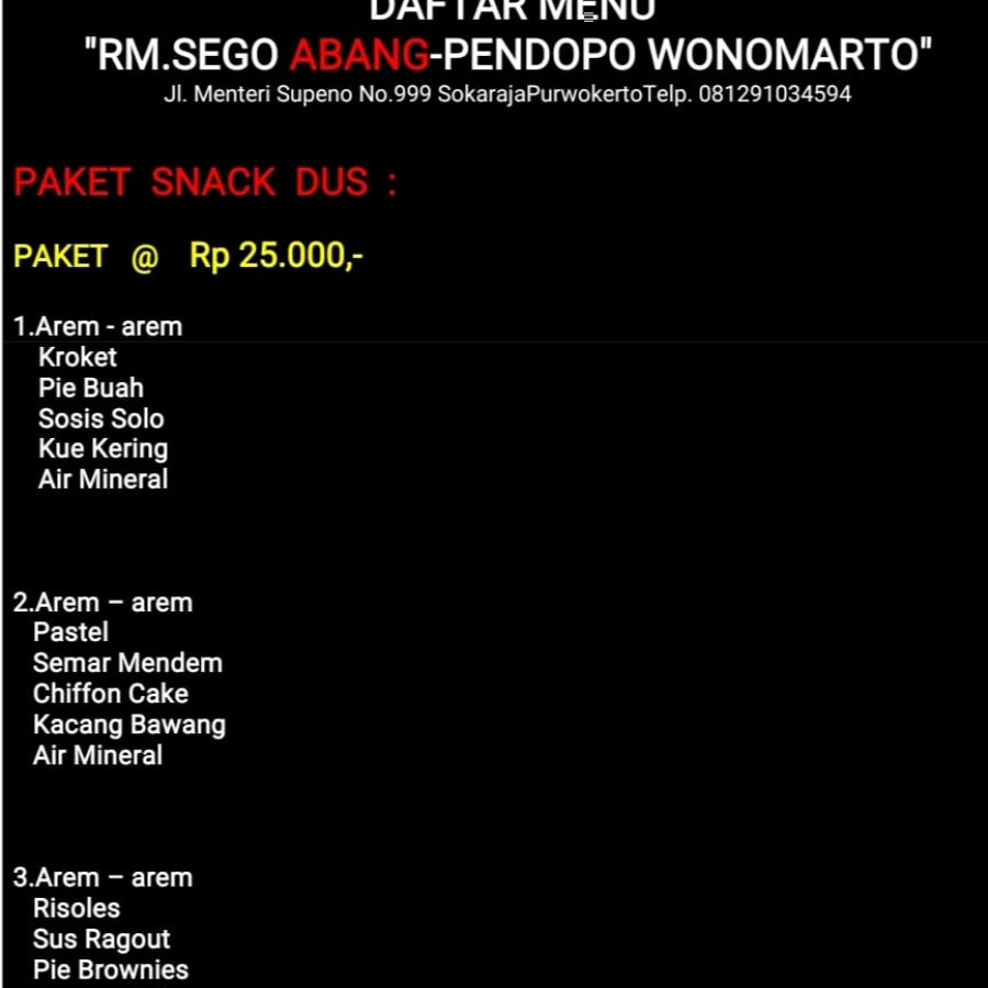 paket snack dus - utama