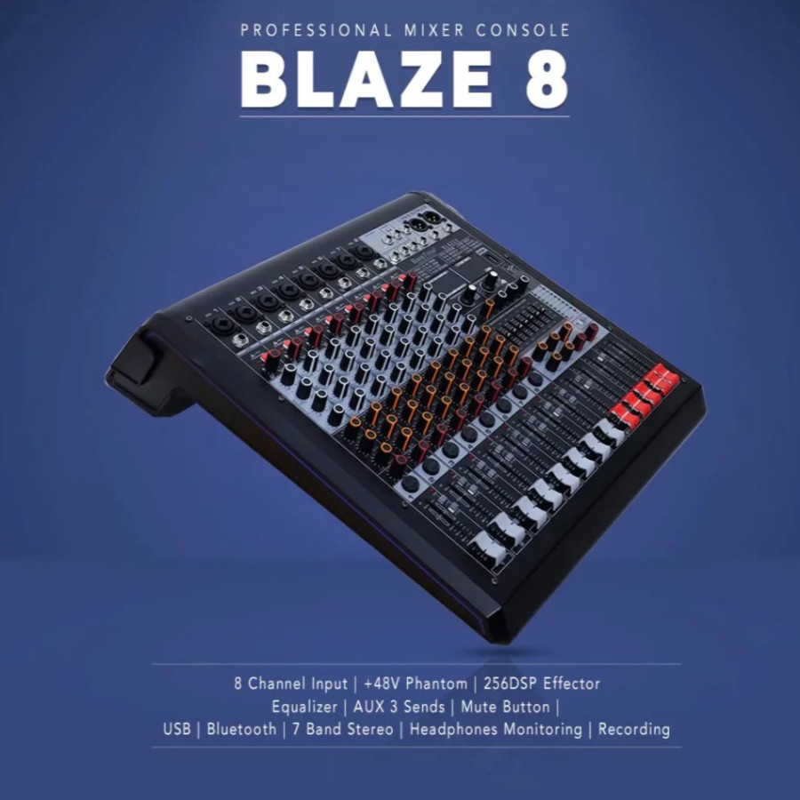 Baretone Blaze 8 Professional Mixer analog 8 Channel