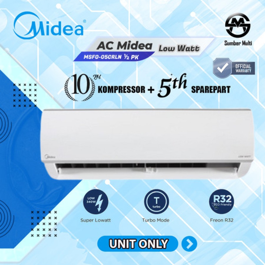 Ac Baru Midea kapasitas 1/2 Pk Cv Arsa Karya Jaya - detail