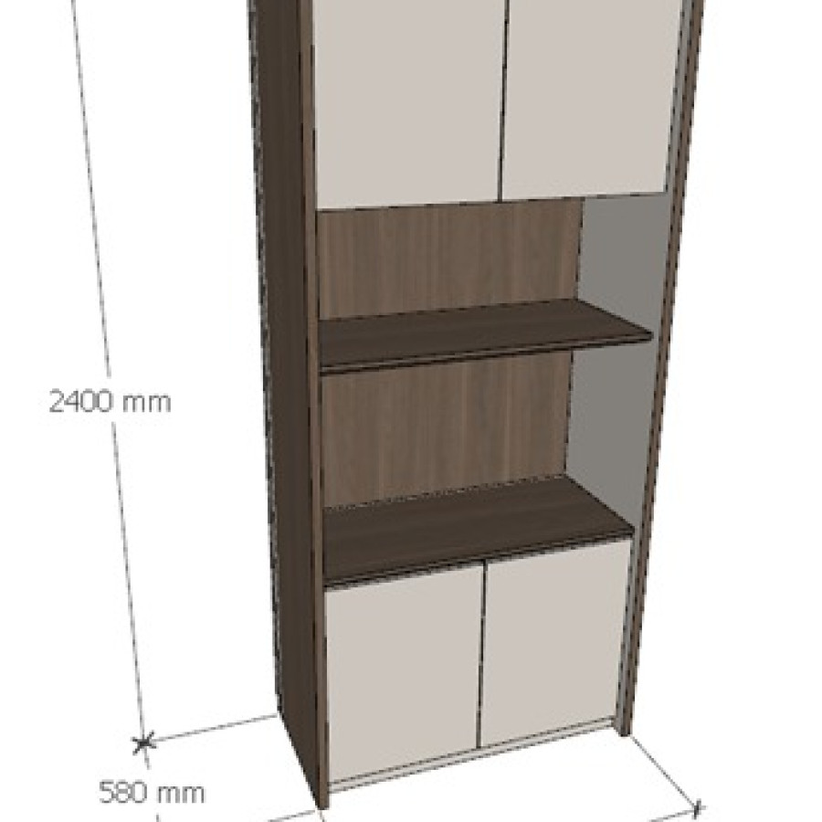 Lemari Dinding Custom HPL Sekre - depan