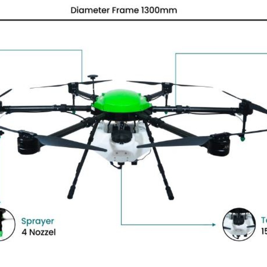 Drone Pertanian FERTO-5 S-Pro kapasitas 5liter - depan