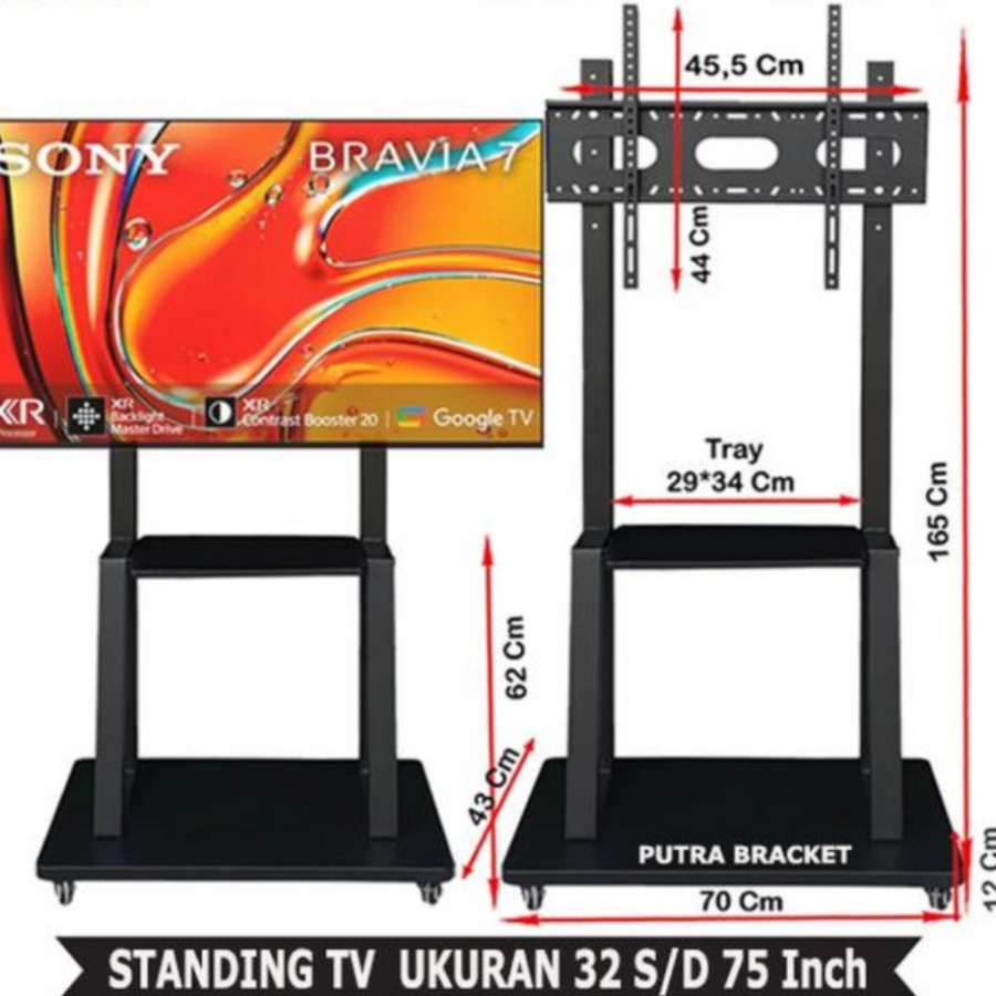 BRACKET TV BERDIRI 32 - 75 INCH