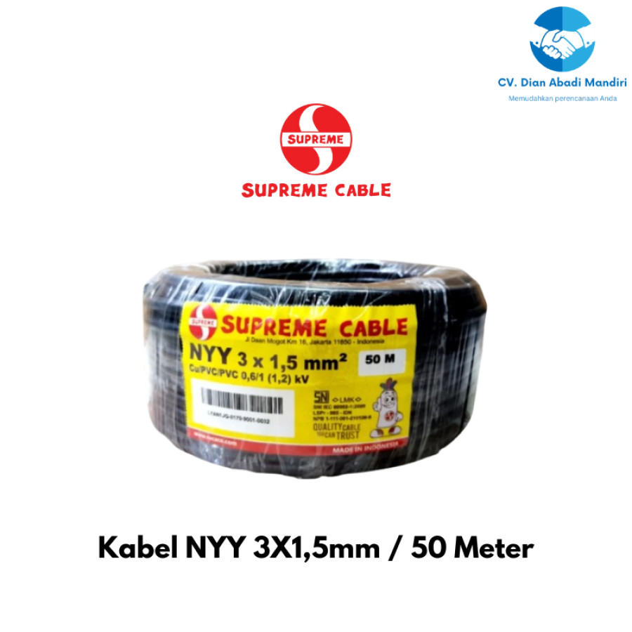 Kabel 3X1,5mm 1 Roll (50 Meter) - utama