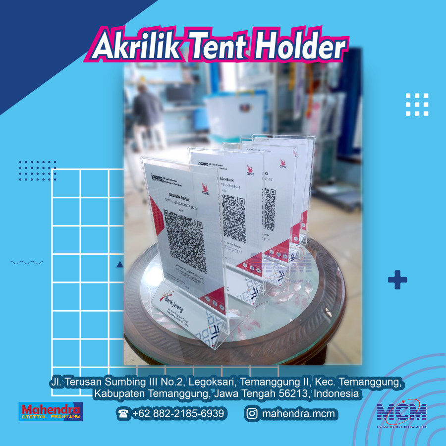 TENT HOLDER AKRILIK UK. A5