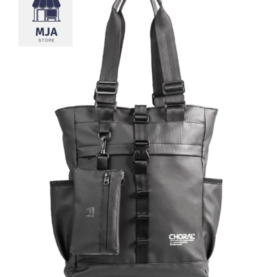 Tas Totebag Choral Black - utama
